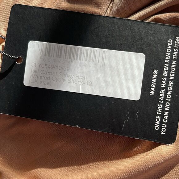 Tall Camel Slinky High Waisted Cycle Shorts - Picture 3 of 5